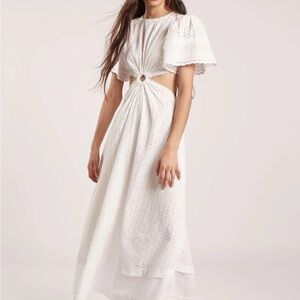 Maia Bergman - Caro Salt White Eyelet Dress